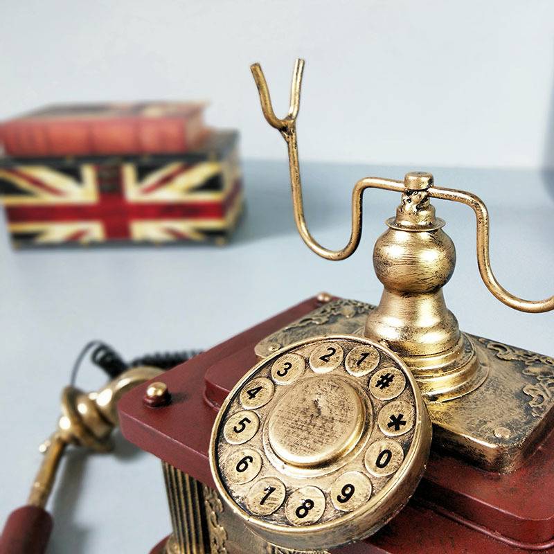 欧式复古怀旧老式铁艺听筒加油机电话机模型摄影道具装饰创意摆件