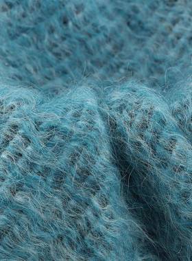 现货马海针冬织长毛面料毛混毛AYC呢布料秋大衣外套服装用料纺厚