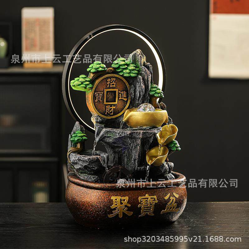 假生山流喷泉客厅循环水景观招财风水JXF水轮办公室财面装桌饰品,家居饰品,流水摆件,淘宝优惠券,粉丝福利购,淘宝优惠卷