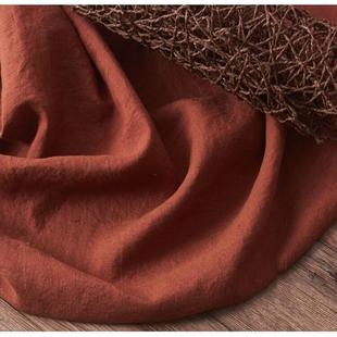 士林平纯亚麻色织布双色PVZ麻面料纹麻亚料素色复古汉服面料