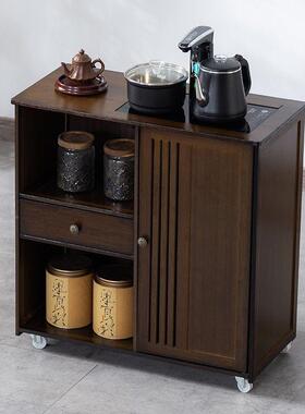 柜动移茶水柜茶桌边柜泡台KJB烧水壶一体茶边办公室茶茶具置物柜