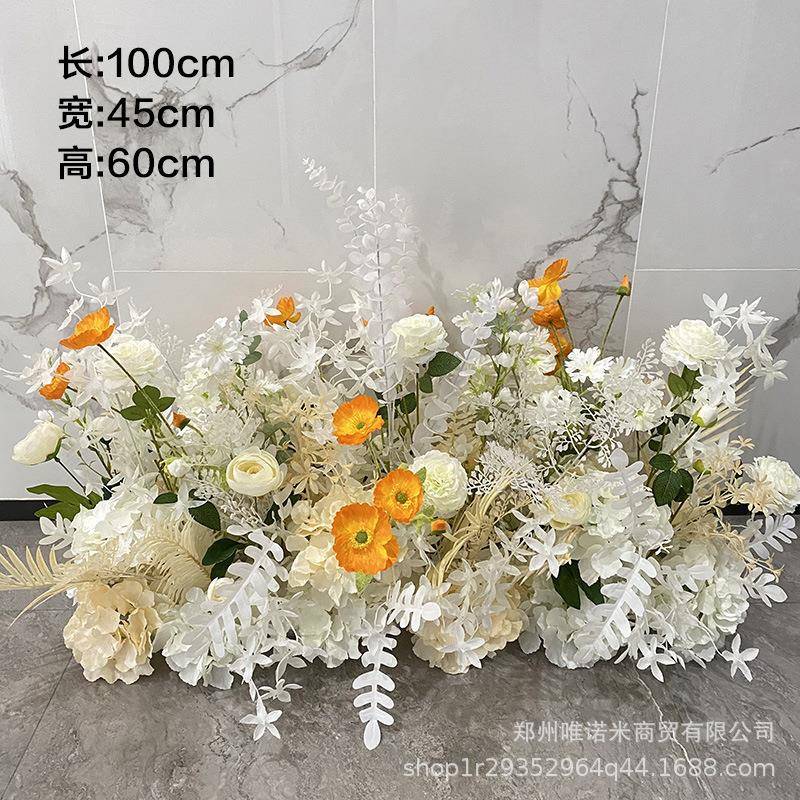 新款仿真花布婚庆路品森系引绢花003绿植仿真花艺t台花排置迎成宾