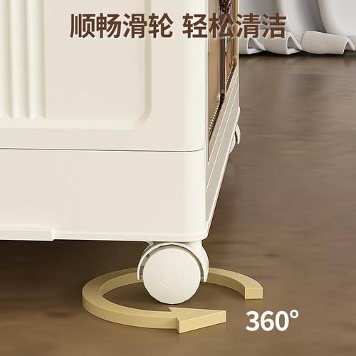 小柜XQX推车置物架客厅收纳杂物整理架折可叠移家用动开门式收纳