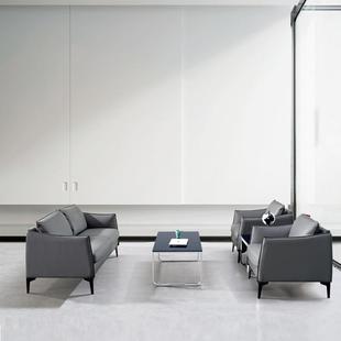 接格莱商务简约会客区洽谈双特人待西皮几组合KMU办公茶沙发组合