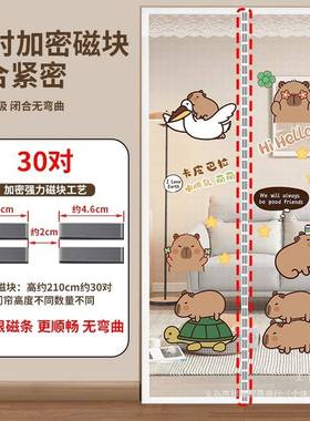 新款侧开防蚊F99JM8HT沙帘夏季家用魔门术贴纱门磁窗卧室静音免打