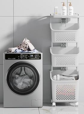 脏衣服式收纳筐用VTN功能多层置物家架落地推多车收纳架浴室脏衣