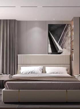 意1大代利网红设计师别FYR墅双人主卧床轻奢后现简约双人大床.婚8