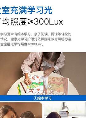 高指全光谱吸顶灯73ed护现代圆形家用儿童灯显现代简约l主卧室眼