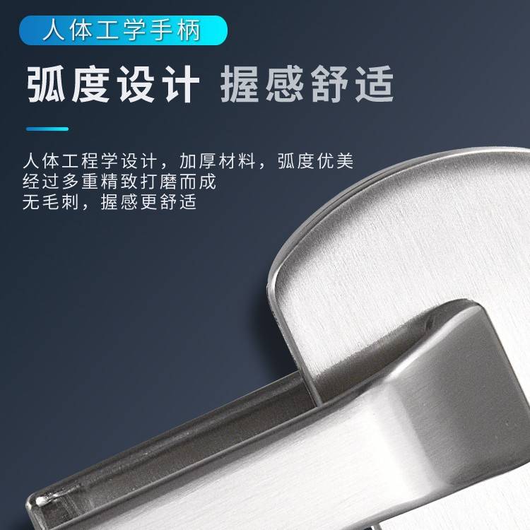 办公室隔断玻璃门执手锁带拉手推拉门双开门开孔锁无框玻璃门锁