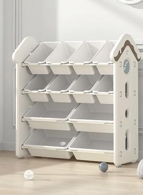 玩具收纳儿童玩具收纳架置整物TOS架简易大容量落地宝宝物储筐理