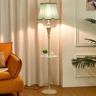 奶油风落地灯客沙床发旁边几置台物架装 饰厅氛609围灯卧室头柜一