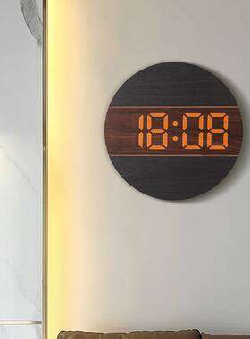 圆形简约客厅钟表个性创意装饰时钟挂墙奶油风家用挂表G218B