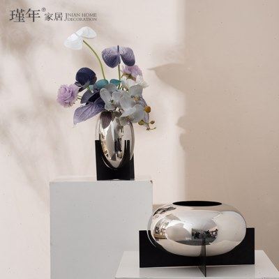 简约现代轻奢金属创意几何花瓶摆件样板间客厅玄关茶几桌面干花器,家居饰品,花瓶,淘宝优惠券,粉丝福利购,淘宝优惠卷