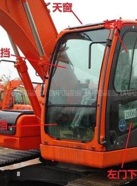 挖掘机玻璃斗山DX120挖机钩机挡风前后挡天窗车门钢化玻璃