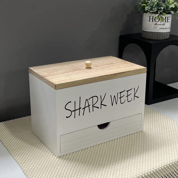 欧式木质洗衣房收纳盒浴室卫生棉条收纳盒棉签卫生护垫带盖储物盒,收纳整理,首饰盒,淘宝优惠券,粉丝福利购,淘宝优惠卷