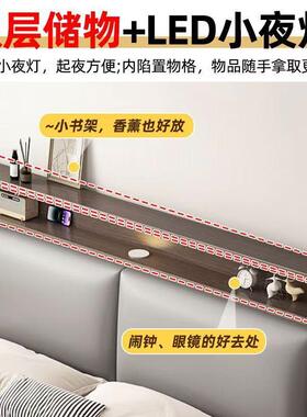 实木床双1人1.82米主卧家人用1.FIS5租米小户型出房民宿.2简易单