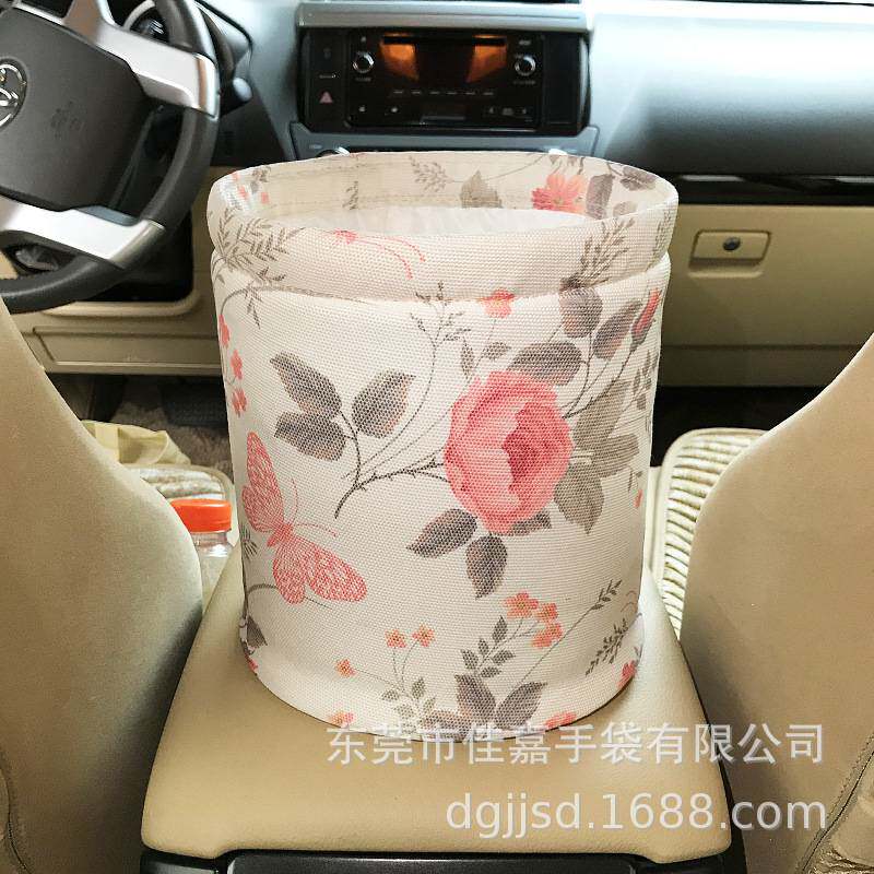 汽车垃圾桶女生车载垃圾桶创意多功能卡通可挂置物桶车载收纳用品