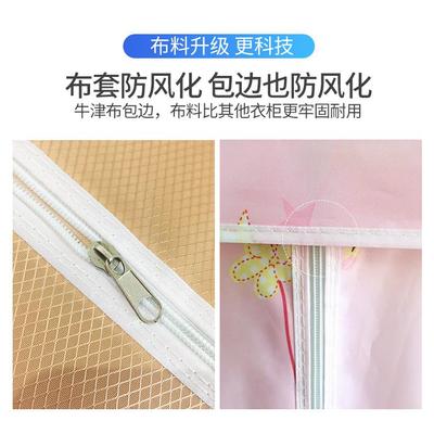 简衣柜家用屋卧室组BYI装布衣柜钢管结实易耐用出租房衣橱子柜经