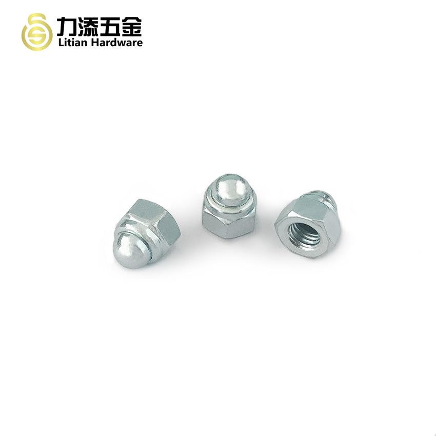 铁帽尼龙圈防松丝盖型螺母3头73504不锈钢盖形球盖盖帽六角圆形螺图片