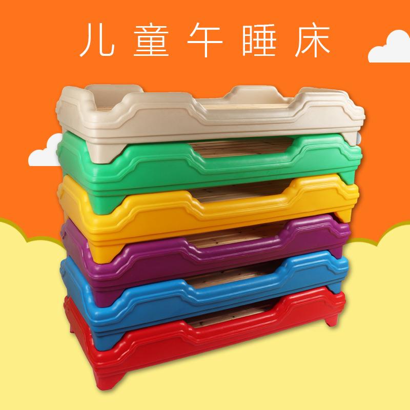 幼儿园午易睡床加单人木DFCGSC板床午休童床滚塑料折叠叠床放简床