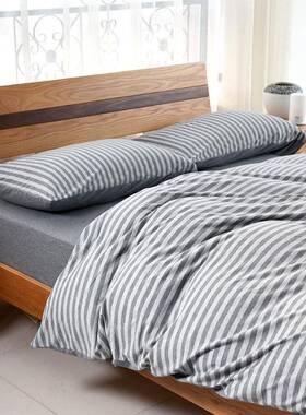 天棉四件套条纹针101016织全棉三纯棉件竺套裸床睡品家纺厂家