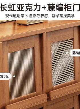 实木书柜smsg-016靠墙落地物柜飘收纳柜带窗门子柜防尘置储物格柜组合书架