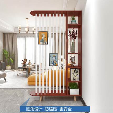 入关置物架家用实木进门新中式屏户风隔断客厅屏遮风卧玄118室挡