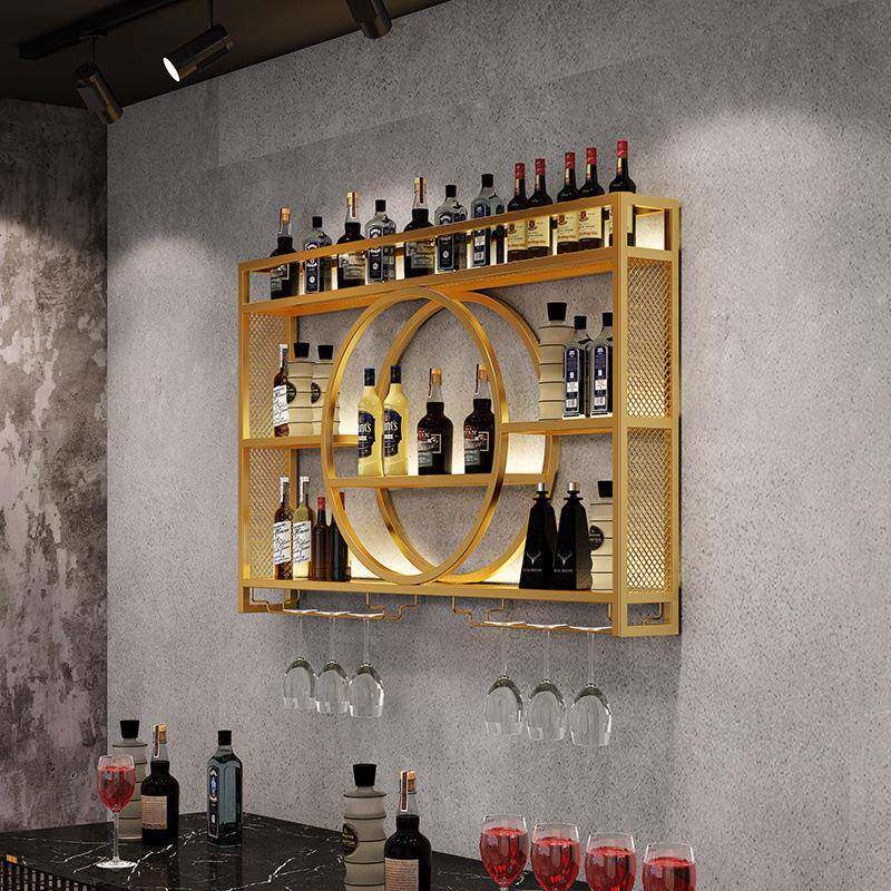 铁艺吧台架挂展示酒PVI柜柜置酒物架墙上餐厅壁挂墙式现代红酒架