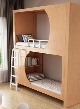 太580空舱高低床公寓年包床电竞酒舍店宾馆上下木床宿青公全寓床