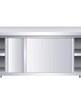 不锈钢餐边柜橱柜储柜饭店01201代台简约物工作面餐厅现厨房大容