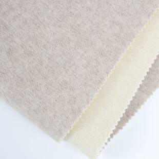 阿尔巴卡羊毛面料 混色长毛双面羊毛大衣布料 桑蚕丝兔绒面料