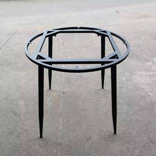 现货议铁大理石圆桌腿支架岩板SMU茶几会圆形底桌脚支撑架餐艺桌