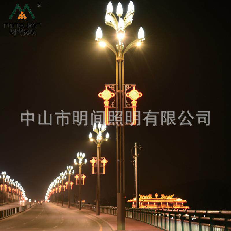 厂直销城市景广场家主干道MJ-Y301玉兰观6米8米系列led九火中华灯