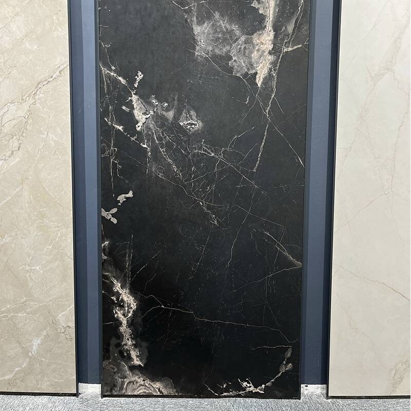 通体大理石瓷砖黑色600x1200客厅卫生间商铺防滑地砖工程仿古砖