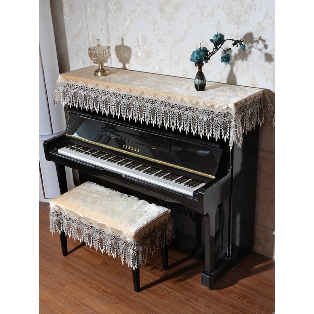 欧式钢琴罩半罩子新款现代简约钢琴披盖布防尘布艺琴布电子琴盖巾