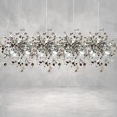 现代简约服装 店设饰计创164意圆形不餐锈钢圆片厅装 吧台橱窗吊灯