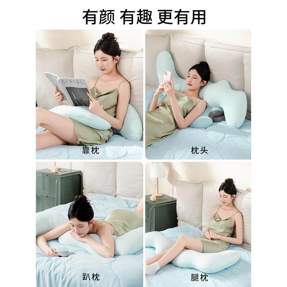 ?枕抱枕女生睡觉长夹腿侧睡条头大型成人形洗男款床上Fh(x}b*&可