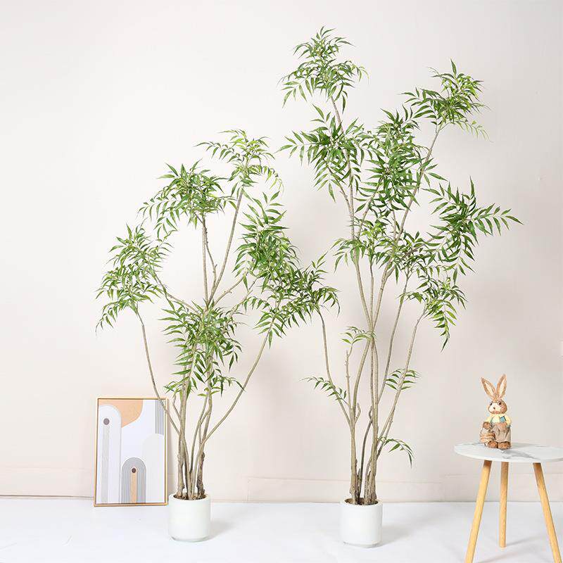 盆仿真十大功劳植物室内客厅仿真绿植装饰落假地栽假绿植橱窗竹草