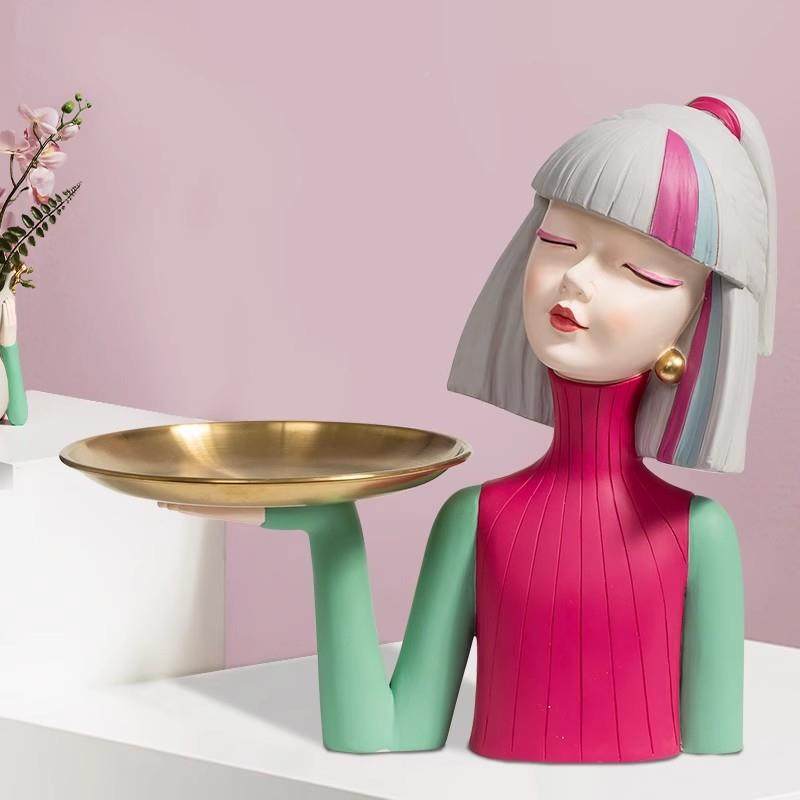 奢时女孩1034轻钥匙桌面尚收纳托盘间客厅电视酒柜卧室房装饰品摆,家居饰品,装饰摆件,淘宝优惠券,粉丝福利购,淘宝优惠卷