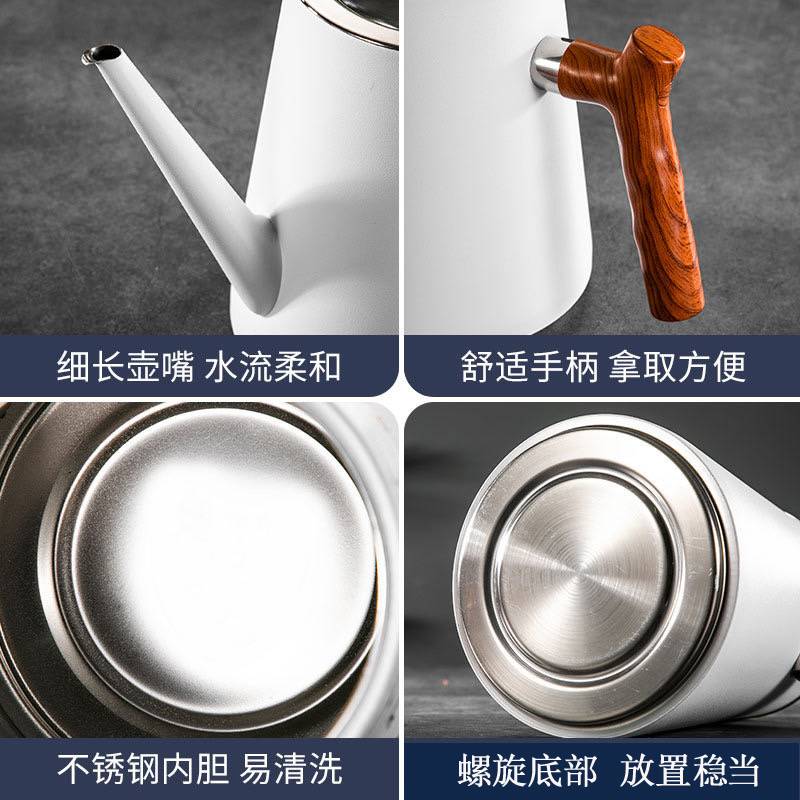 304不锈钢茶壶加厚家用平底电磁炉烧水泡茶壶酒店餐厅户外冲茶壶