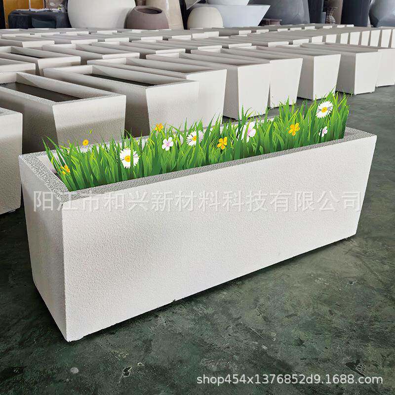 家户外约花长方形花187盆阳台室内绿植隔断槽简大号加厚玻厂璃钢