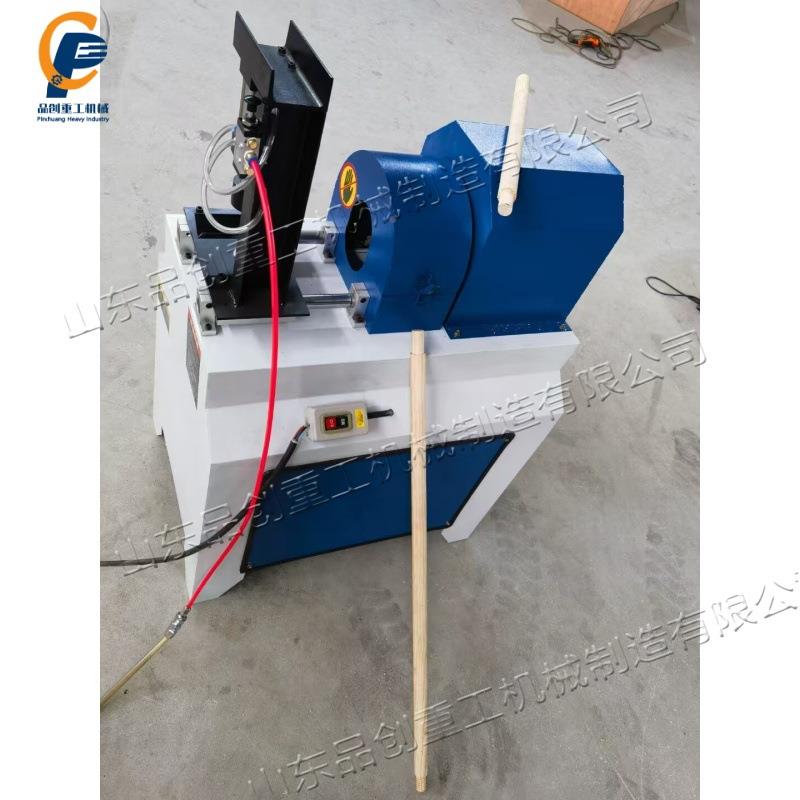 扫把杆尖设备电动锹把杆型倒机小-圆木棒端头削削圆尖设备