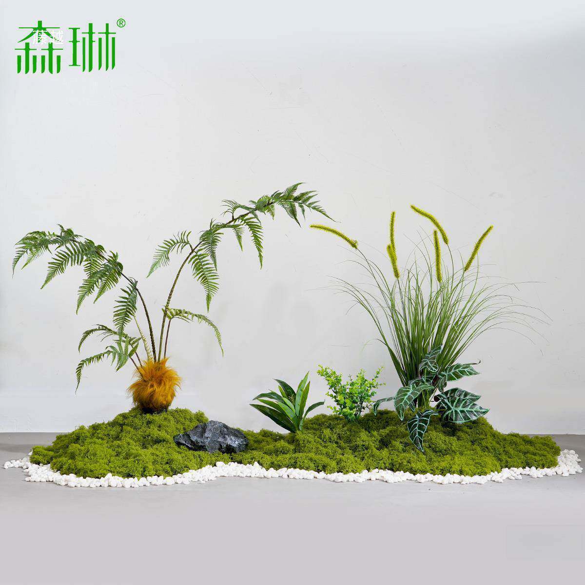 绿植造景苔藓植物装饰仿生AL麦太保观假花摆放室内玄关阳台微景草