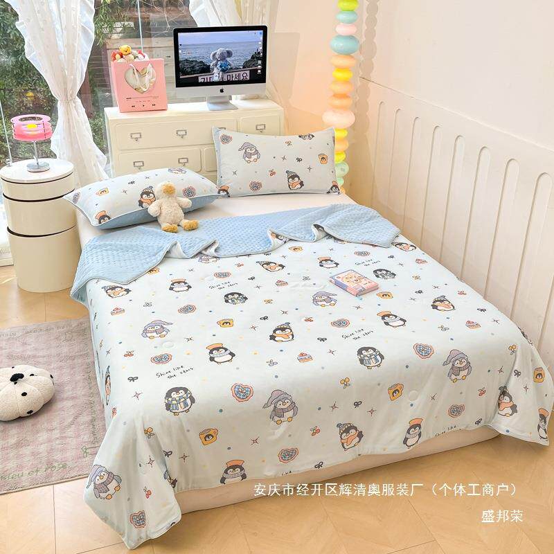类入园可爱荣凉幼园夏被被子卡通邦宝宝品亲儿肤针织AL891527棉盛