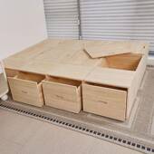 榻榻米木箱床飘窗柜拼收纳实户木228箱大号卧室储物箱小型可坐整