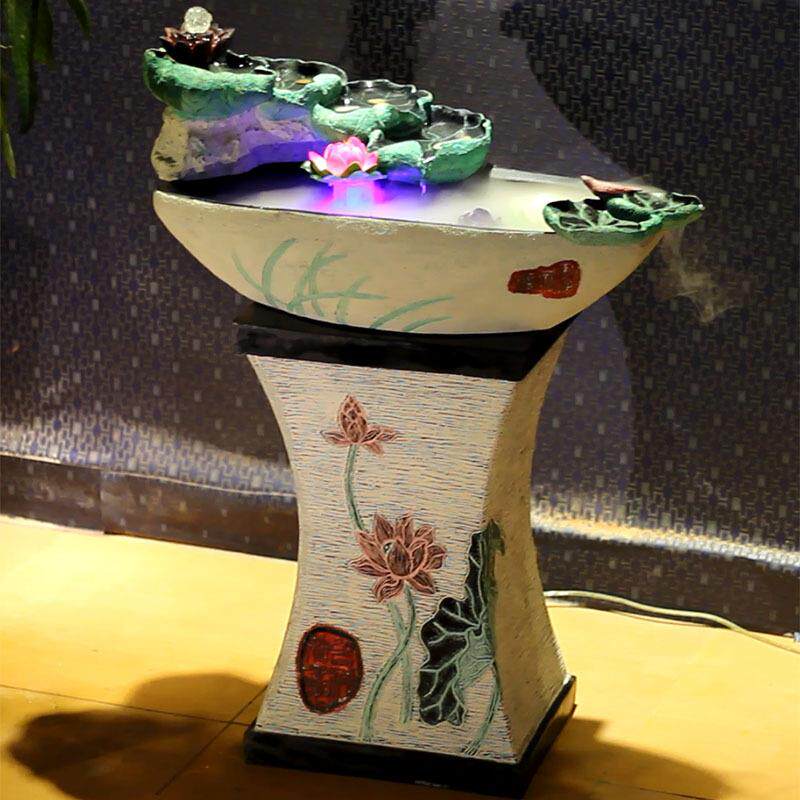大型业假山流风水喷泉摆件客厅水轮AL100356水鱼缸创意加湿器开招