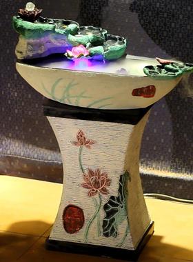 大型业假山流风水喷泉摆件客厅水轮AL100356水鱼缸创意加湿器开招