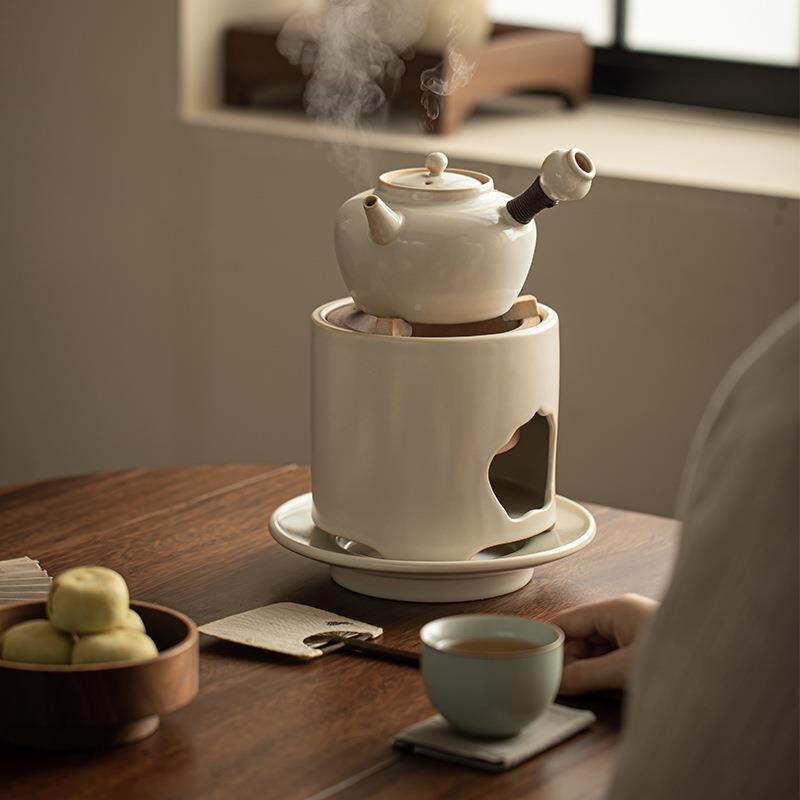 围煮炉茶苏打釉明火炭烧酒精耐高温提梁侧把烧水泡茶壶取暖碳炉
