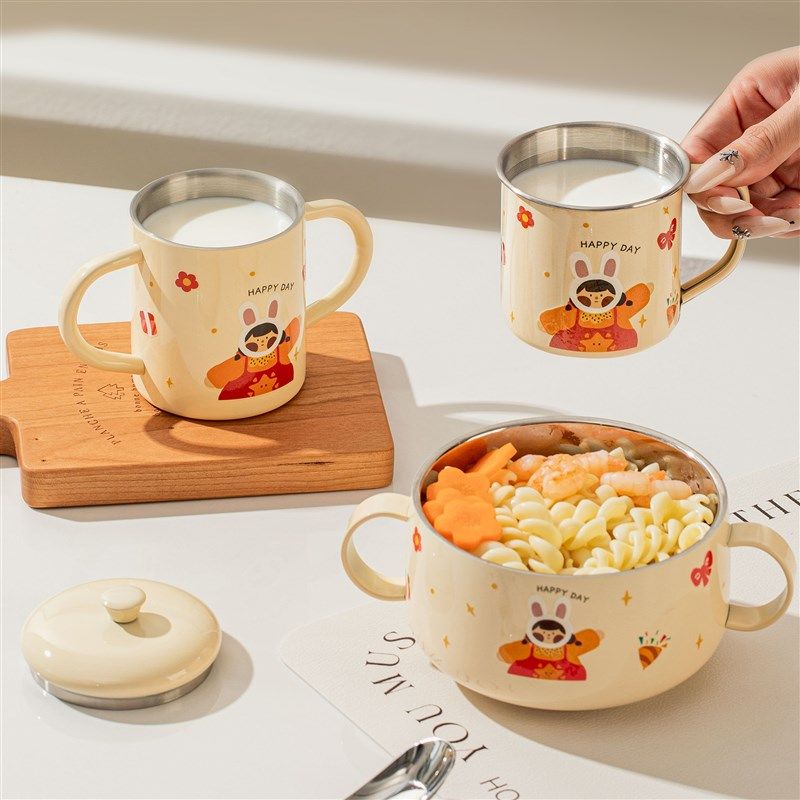 儿童辅食餐具316不锈钢碗水杯学习筷元宝勺自主进行训练宝宝餐具,婴童用品,儿童餐具,淘宝优惠券,粉丝福利购,淘宝优惠卷