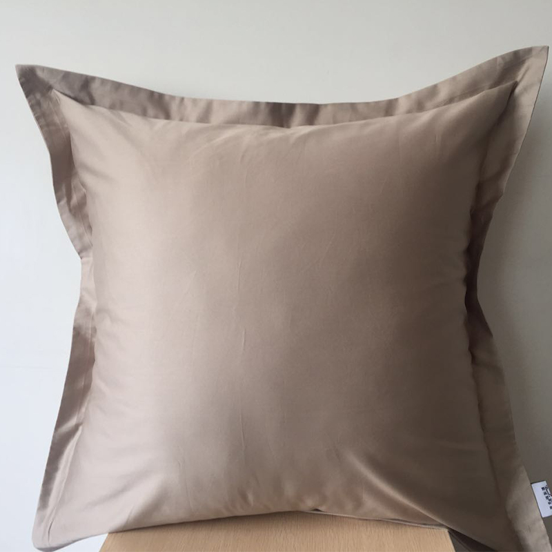 纯棉简约65x65x60支纯色抱枕套不含芯50床头靠垫大号靠背方枕定做